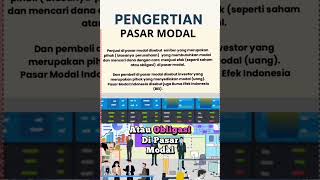PENGERTIAN PASAR MODAL
