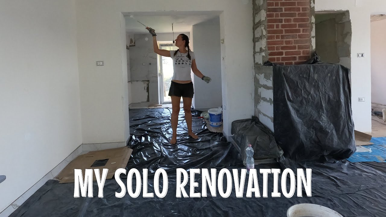 Let's The Painting Begins | MY SOLO COUNTRY HOUSE RENOVATION