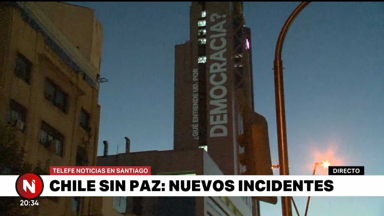 INCIDENTES y PROTESTAS en SANTIAGO de CHILE - Telefe Noticias