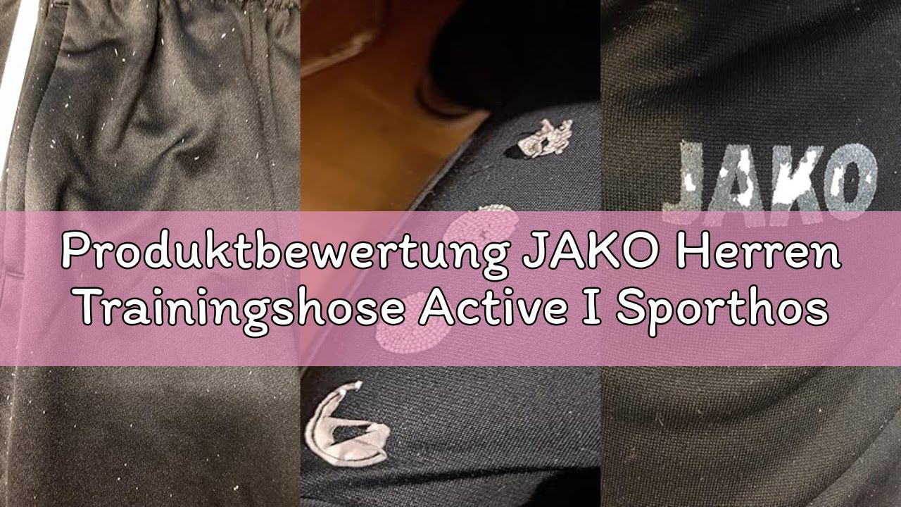 Produktbewertung JAKO Herren Trainingshose Active I Sporthose Herren lang mit Elastischem Bund & Sei