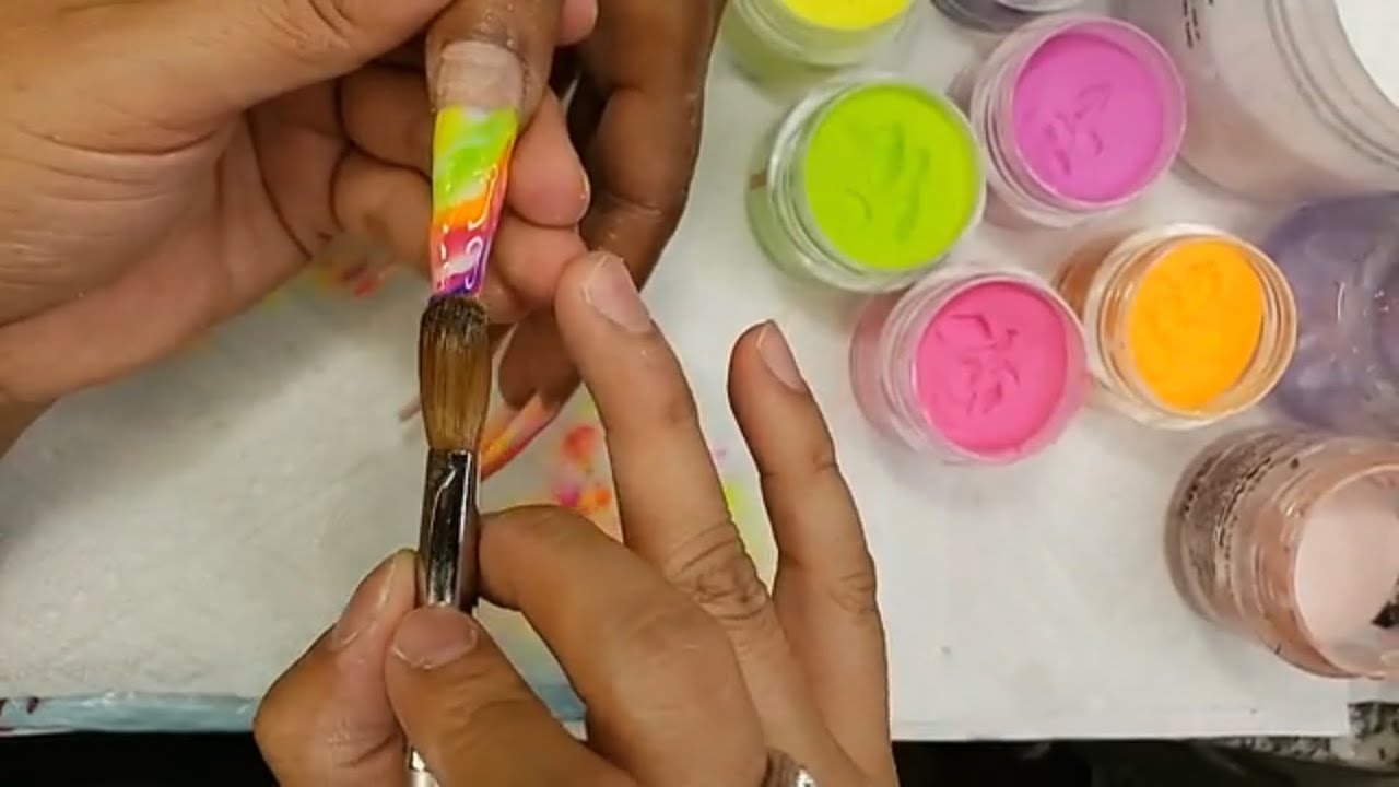 Acrylic for beginners colors full nails tutorial YouTube