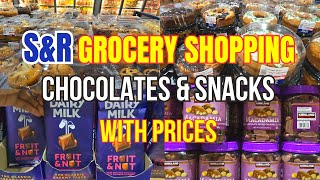 S&R GROCERY SHOPPING with Prices  CHOCOLATES / SNACKS / BAKED GOODS / Silent Grocery Vlog ASMR
