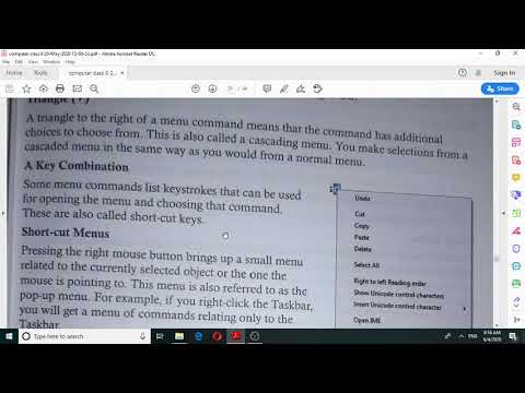 Class 6 Computer Ch 2 Basic Elements Of Opening Screen Of Windows Part ...