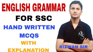 ENGLISH GRAMMAR PREVIOUS YEAR MCQS 2025.ENGLISH GRAMMAR FOR SSC. ENGLISH GRAMMAR FOR ALL EXAMS. ||