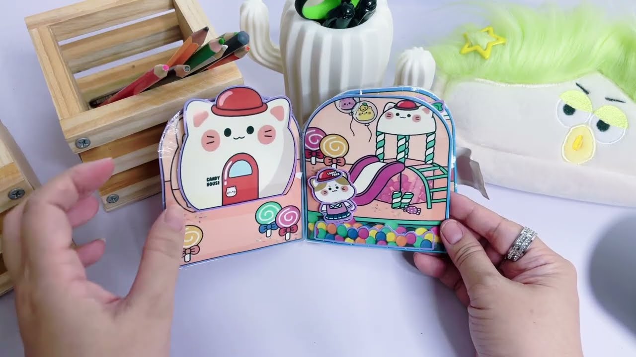 DIY Candy Shop with Quiet Book | Saly2024y My Melody and Kuromi