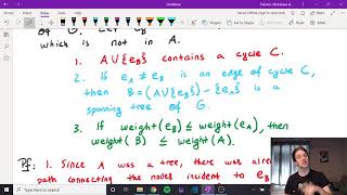 Minimum spanning tree theorem proofs