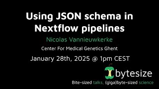 nf-core/bytesize: Using JSON schema in Nextflow pipelines