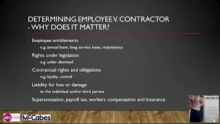 Webinar: Contractor vs. Employee News