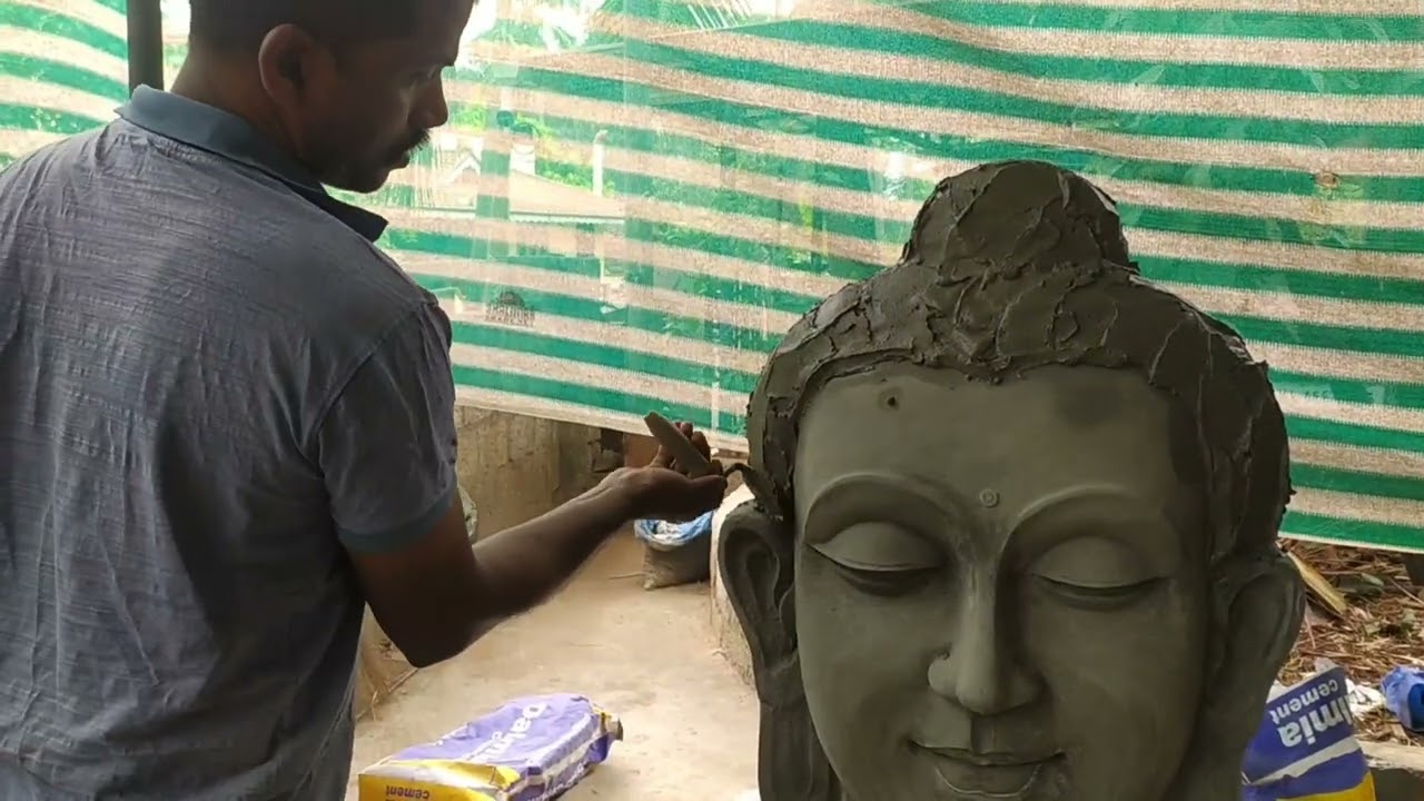 How to make a budha sculpture making// ബുദ്ധ ശിൽപ്പ നിർമ്മാണം