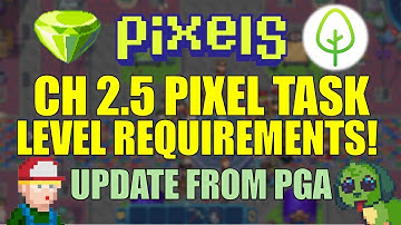 CH 2.5 PIXEL TASKS LEVEL REQUIREMENTS | UPDATE FROM PGA [ENG] #pixels