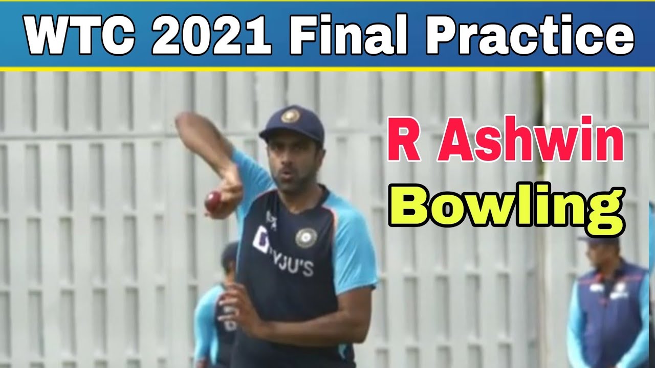 R Ashwin Bowling | Ravichandran Ashwin | WTC 2021 Final | Indian team practice