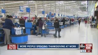 Growing trend: More people spending Thanksgiving at work