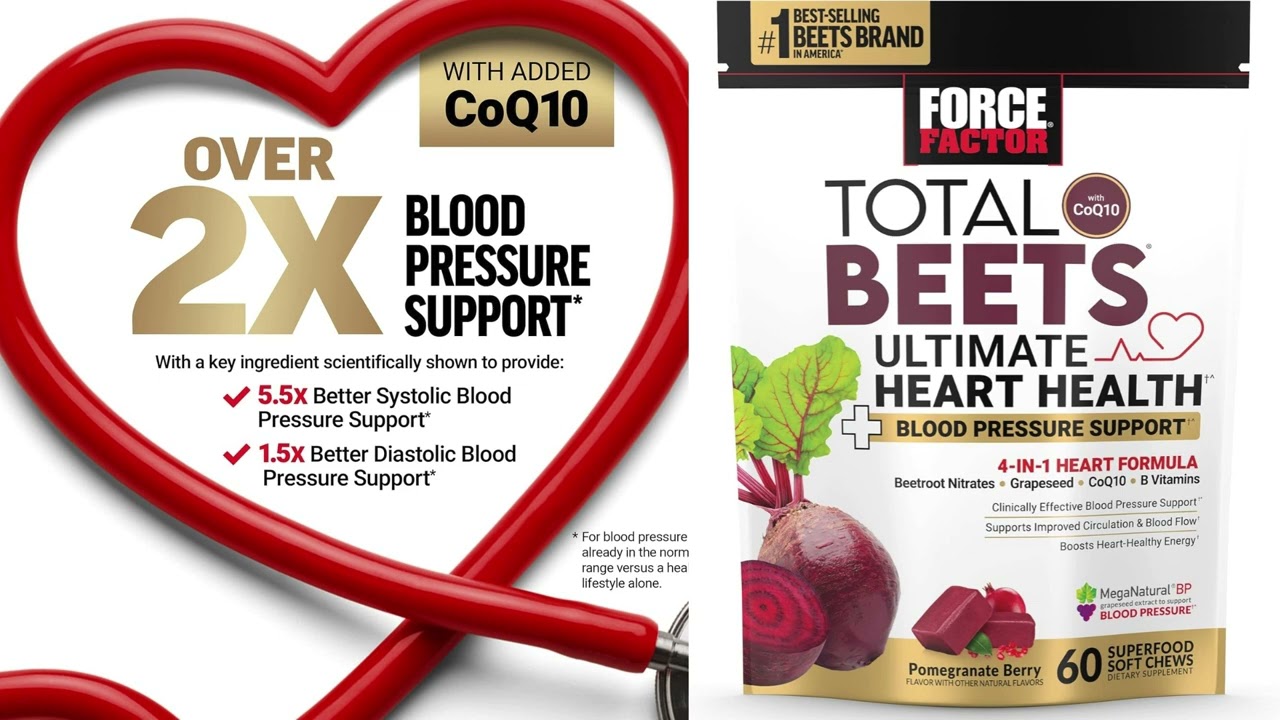 FORCE FACTOR Total Beets – Ultimate Heart & Blood Pressure Support!
