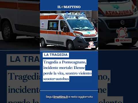 Video Tragedia a Pontecagnano, incidente mortale: 15enne perde la vita, scontro violento scooter-autobus