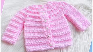 Learn how to knit top down sweater beginner friendly Knitting step by step 0-12M / The Lily Cardigan by Crochet for Baby 9,519 views 1 month ago 42 minutes