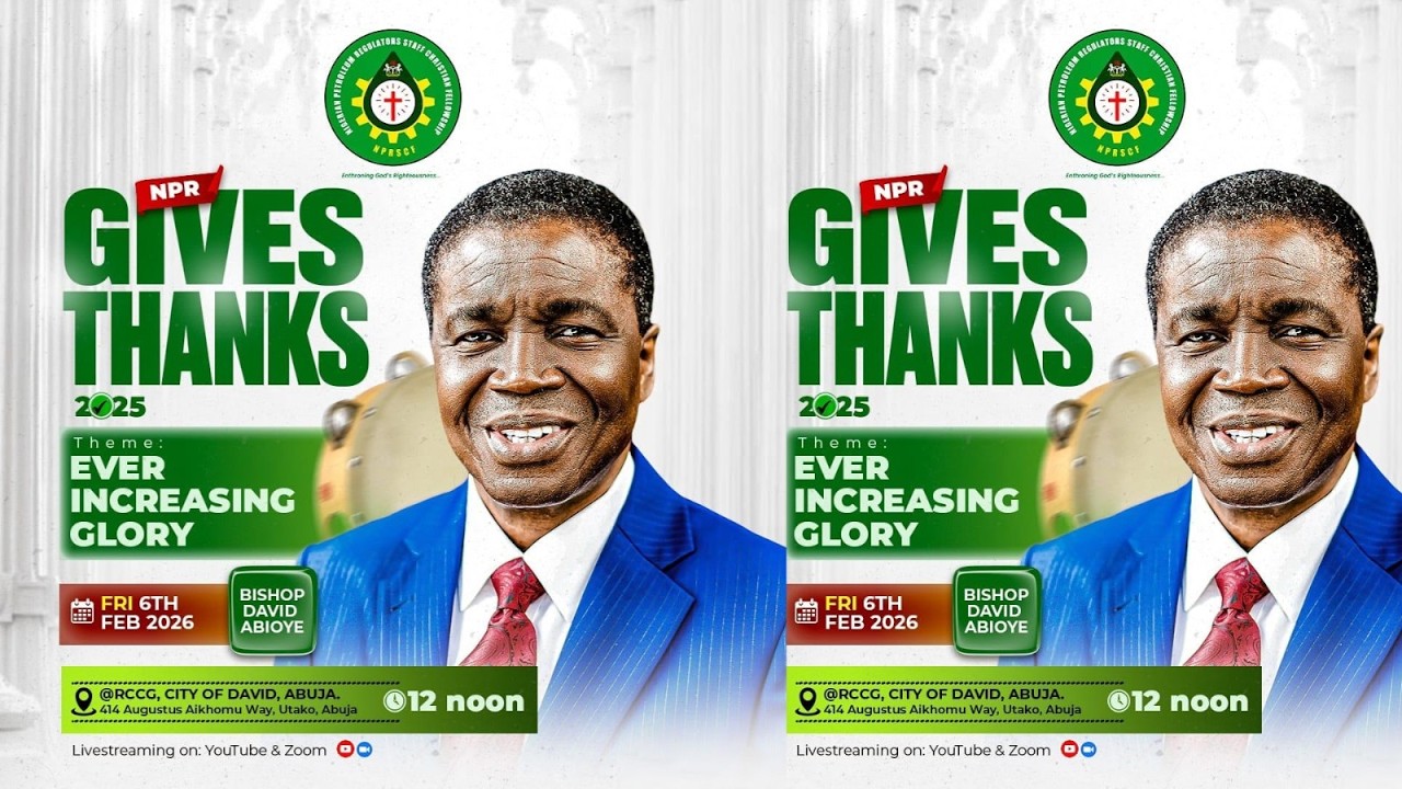 NPR GIVES THANKS 2025 || FEBRUARY 6THH 2026 || EVER INCREASING GLORY WITH BISHOP DAVID ABIOYE