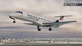 Pre-Release X-Crafts Embraer ERJ 145 flown by Real 737 Pilot | Charlotte – Harrisburg | X-Plane 12