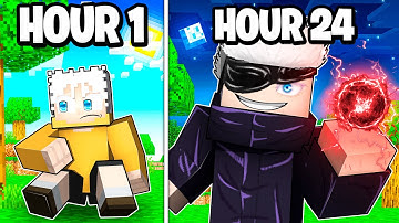 JJK Voice Actor Survives 24 Hours as GOJO in Jujutsu Kaisen Minecraft!