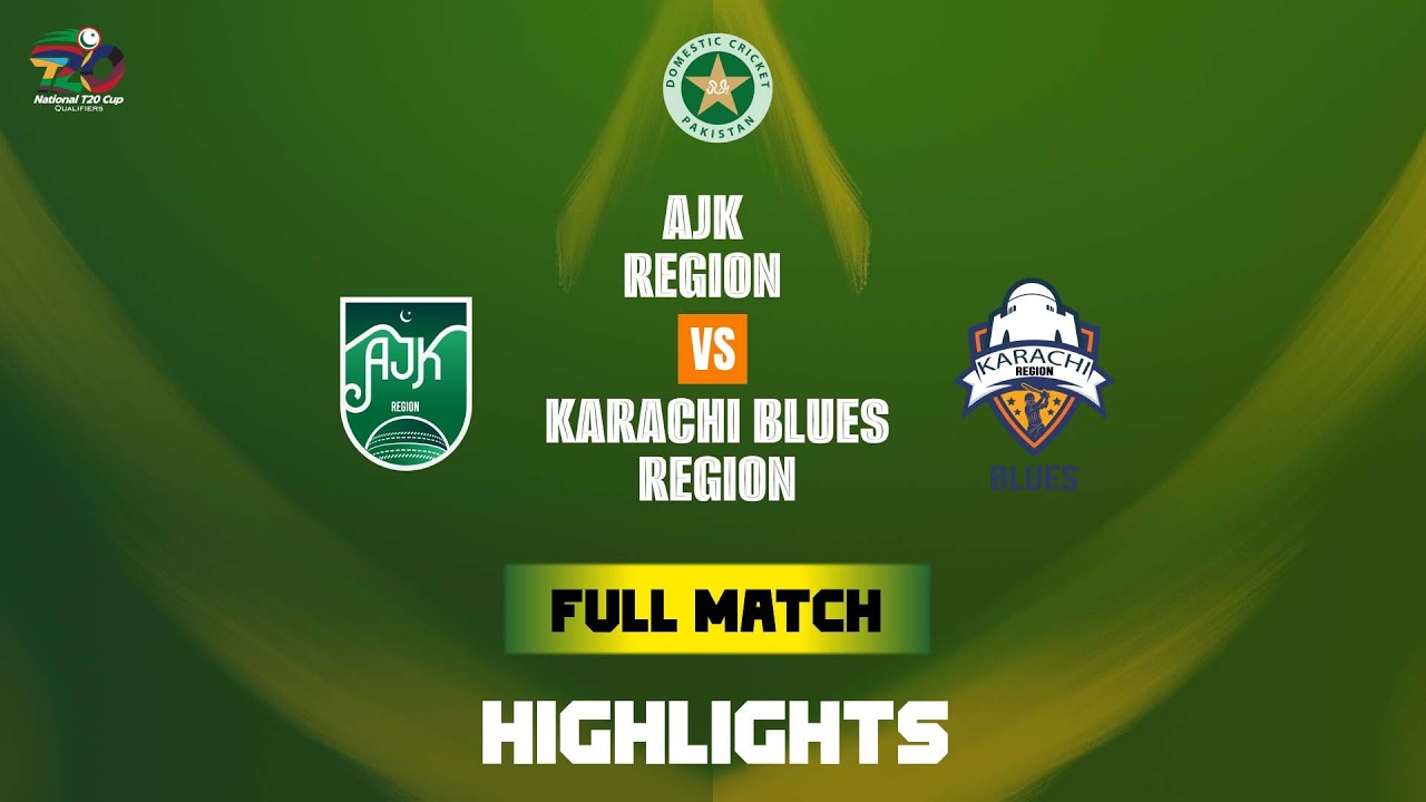 Full Match Highlights | AJK Region vs Karachi Region Blues | National T20 Qualifiers | M 13 | MZA1T
