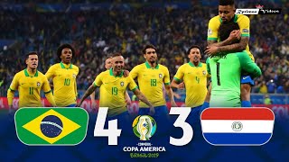 Brasil 0 (4) x (3) 0 Paraguay ● 2019 Copa América Extended Goals & Highlights   Penalties HD