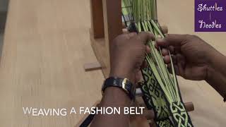 Inkle weaving pick-up technique