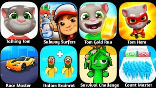 Talking Tom Cat, Subway Surfers, Tom Gold Run, Tom Hero, Race Master  screenshot 3