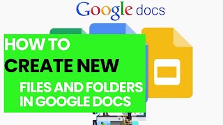 Creating a New File and Folder in Google Docs | Google Docs Basics 2022 #googledocstutorial Profile