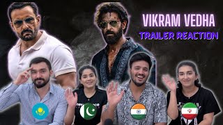 Vikram Vedha Trailer Reaction | Hrithik Roshan | Saif Ali Khan | Pushkar | Gayatri |Foreigners React