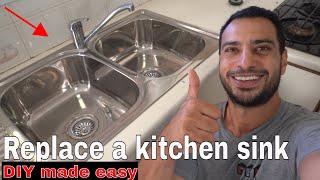 How to remove and install kitchen sink  DIY
