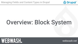 Managing Fields and Content Types, 5.1 - Overview: Block System