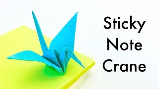 Sticky Note Origami  Crane