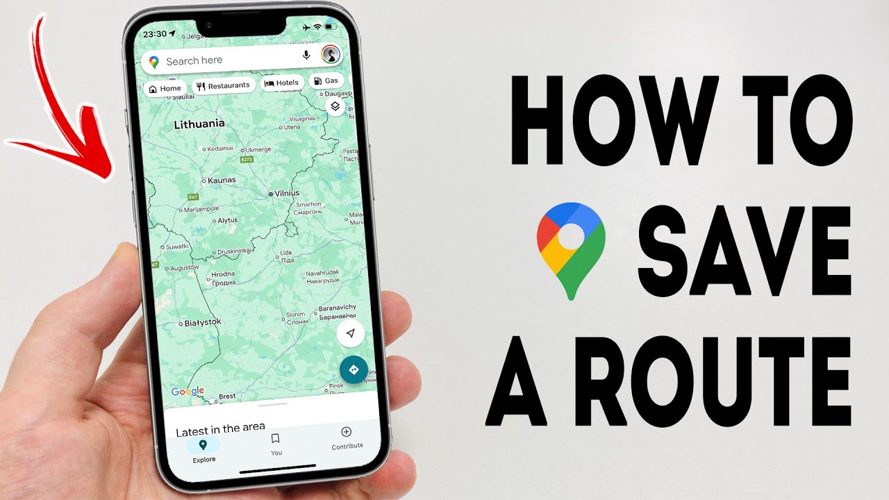 How To Save A Route On Google Maps On Android - Full Guide - YouTube
