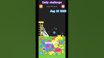 Squiggle drop - daily challenge Aug 10 2023 | stop the goal #applearcade #squiggledrop