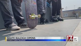First skate park opens in downtown Raleigh, comes to life with skateboarders, roller bladers screenshot 5