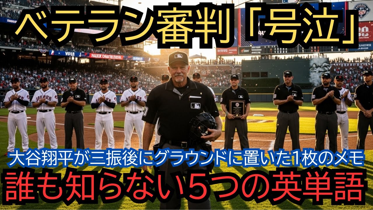 【全米震撼】「審判の俺が、選手に救われた」MLB歴30年のベテラン球審が引退会見で号泣！大谷翔平が三振後に