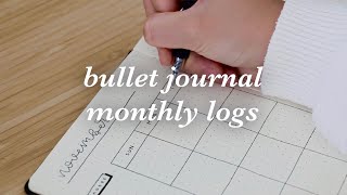 bullet journal: monthly logs | project GOALd ep. 3