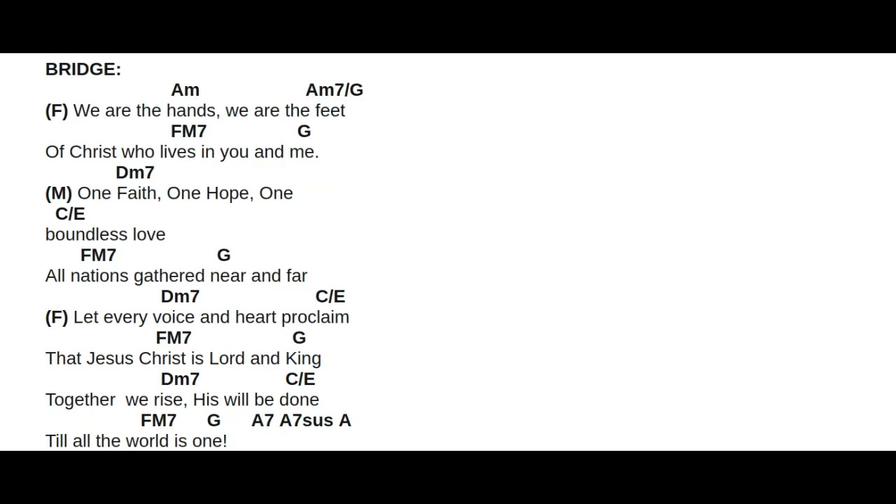 In the One we are One (CFC) - Dums, Bass, String