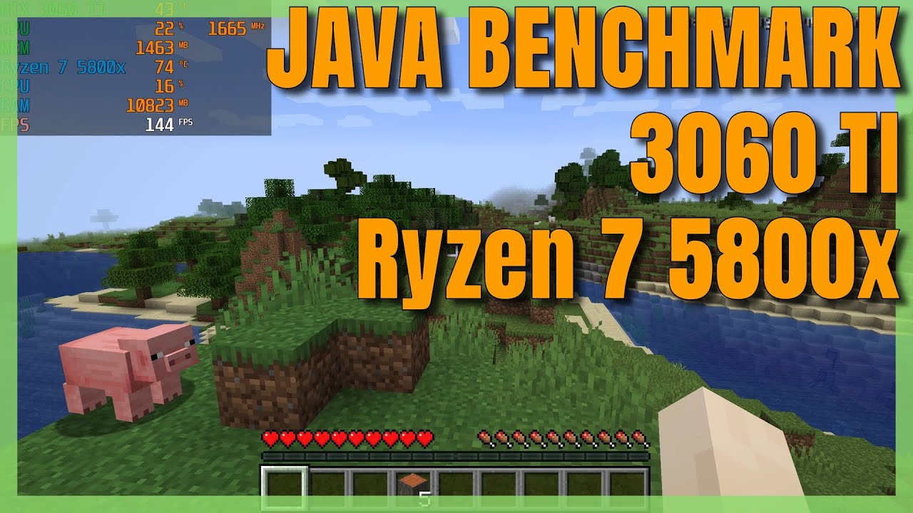 Minecraft Java Benchmark 1440p 144hz Ryzen 7 5800x 3060 Ti Hp Omen 30l Youtube