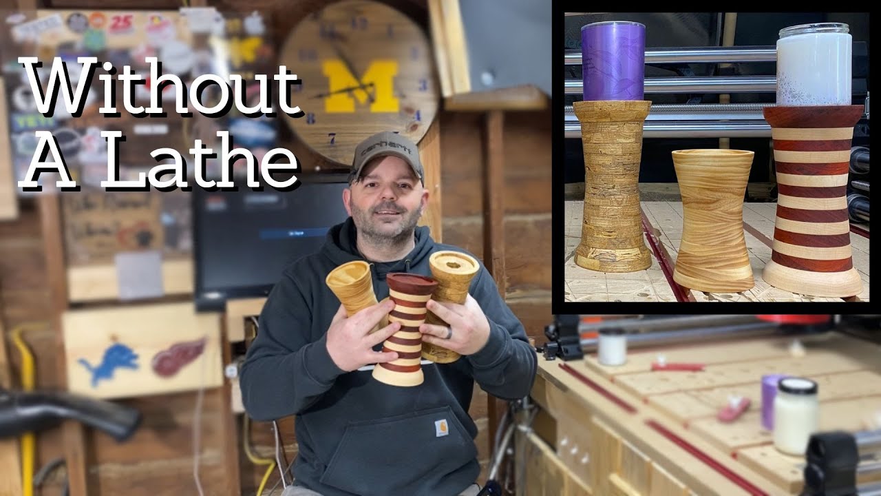 Onefinity CNC Candle Holders - No Lathe! - YouTube