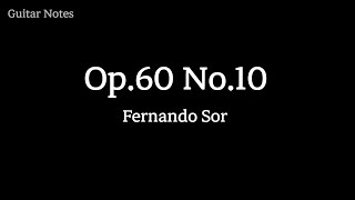 Op. 60 No. 10 - Fernando Sor, Tab & Fingering