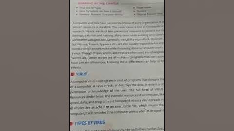 Class 8 (Chapter 3 computer virus)