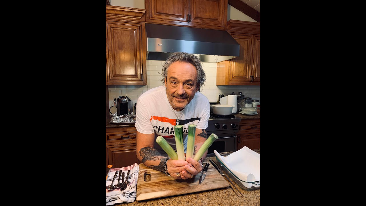 leeks vinaigrette with Chef Gilles Epie