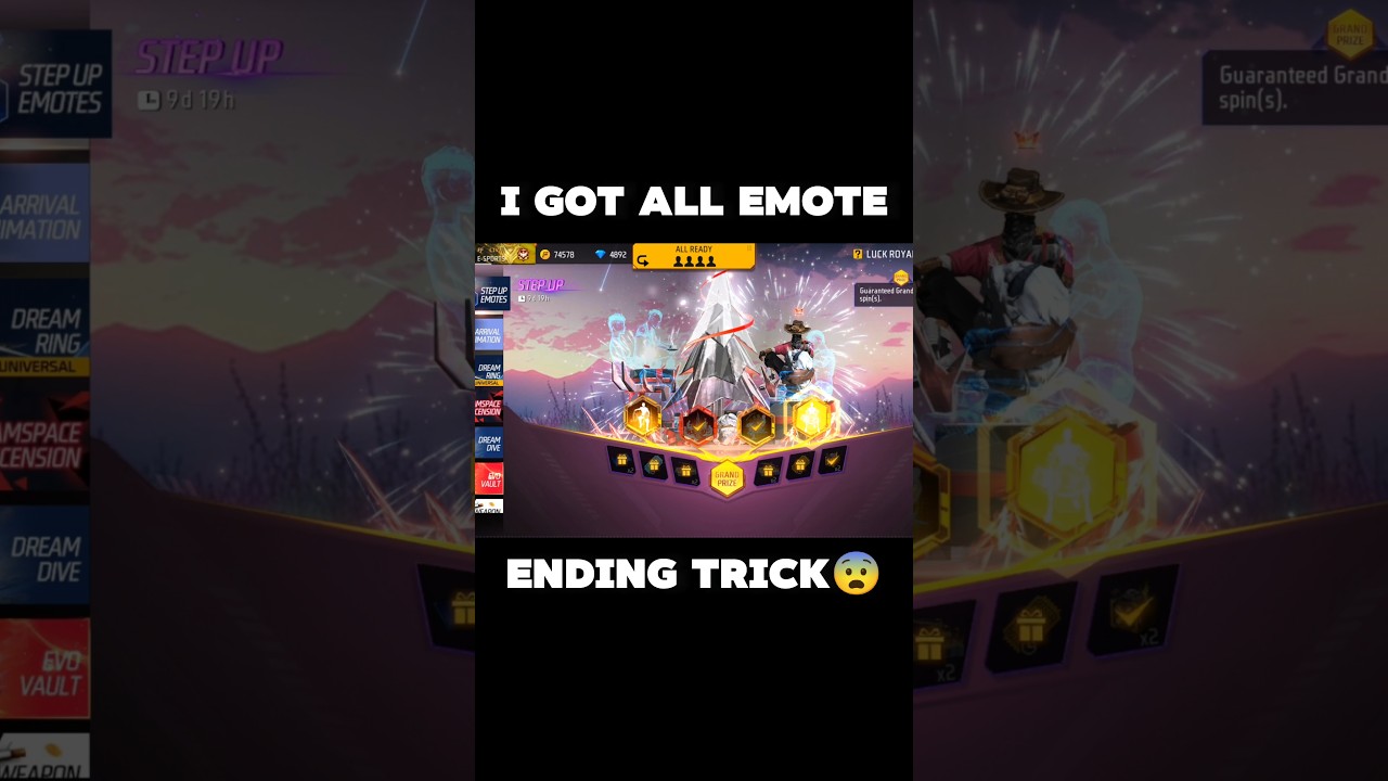 FREE FIRE STEP UP EVENT SPIN TRICK🔥😰😱 