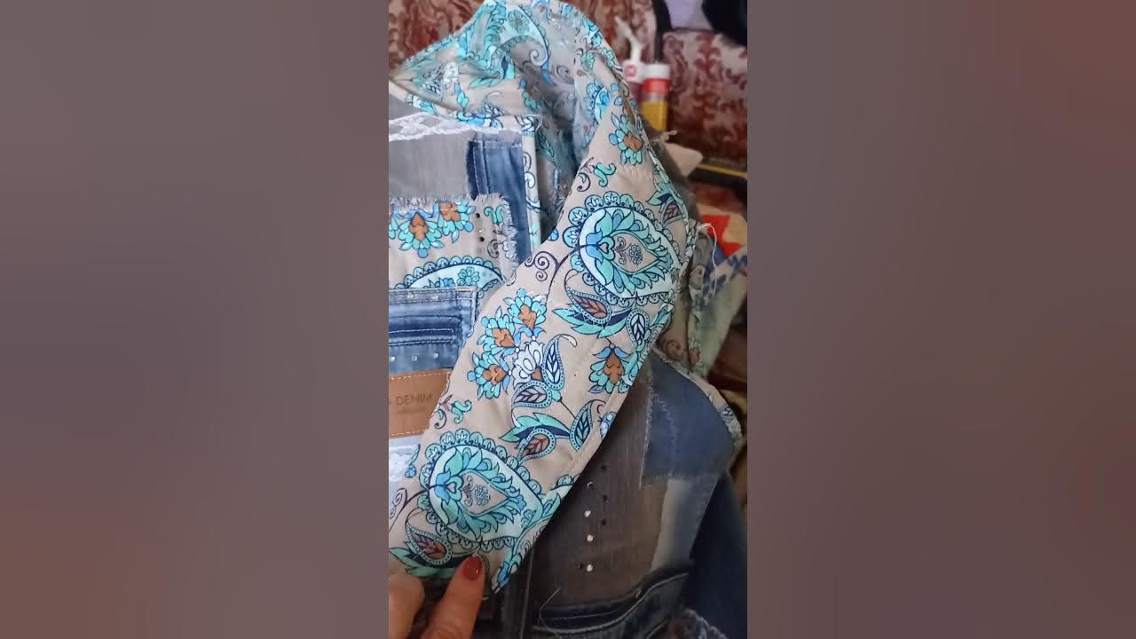 безрукавка из старых джинс - YouTube