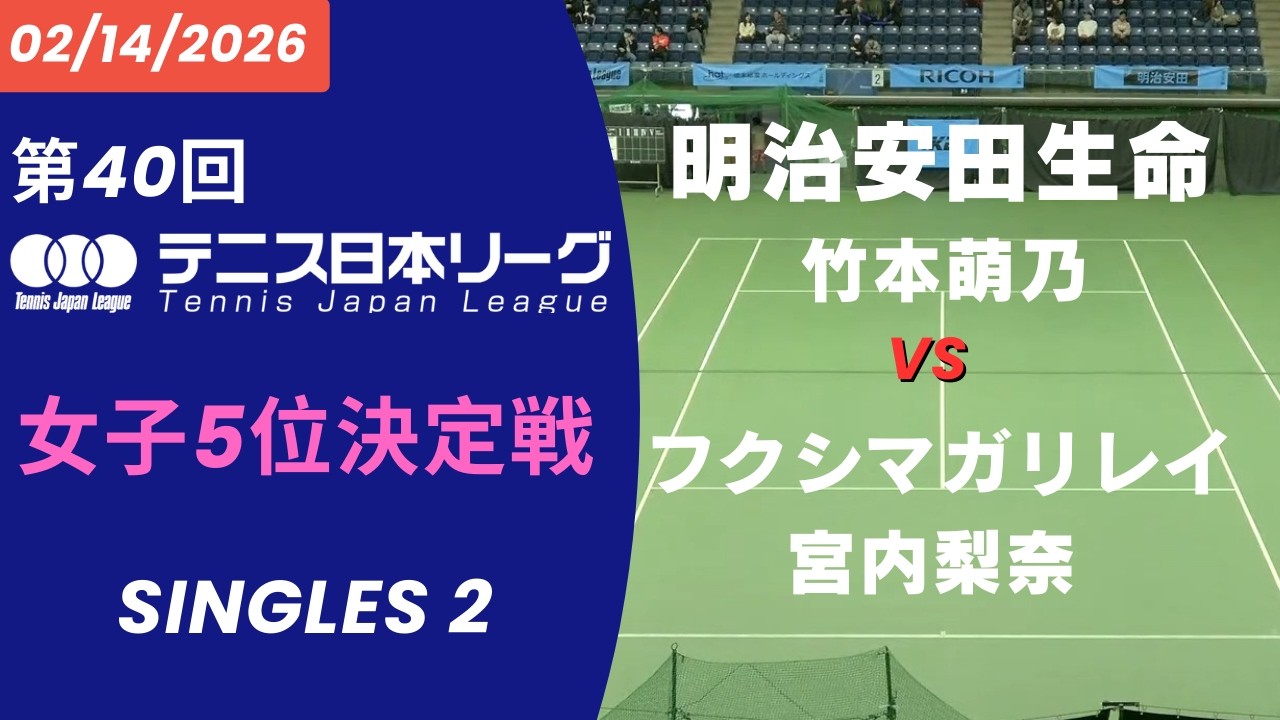 アーカイブ】第40回テニス日本リーグ 決勝トーナメント｜女子5位決定戦