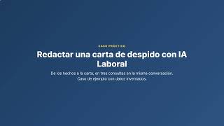 IA Laboral: caso práctico carta de despido
