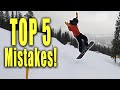 TOP 5 Most Common Jumping Mistakes on a Snowboard
