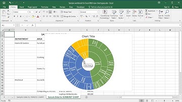 Microsoft Excel 2016 - Creating Sunburst Charts