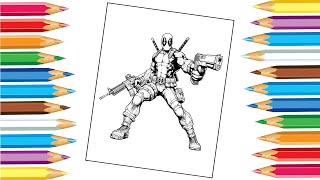 Deadpool Coloring Pages | How to color Deadpool