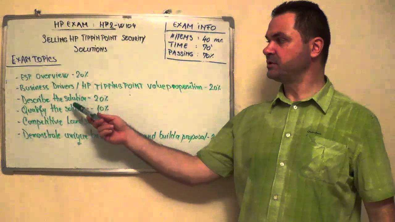 HP2-W104 - Selling HP Test TippingPoint Exam Security Solutions Questions